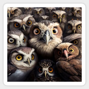 Owl Bird Wild Nature Funny Happy Humor Photo Selfie Sticker